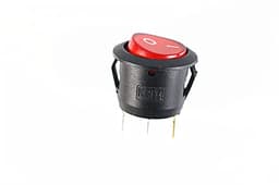 GUMMMY KCD1 Round Red,Yellow and Blue Green 3Pin SPDT ON/Off Rocker Power Switch AC 125V/10A 250V/6A with Light (Color : Red, Size : 12V)