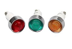 GUMMMY 1PCS PL Signal Indicator Button Switch red Green,Yellow 12V 24V/110V AC220V Opening 13.5mm (Color : Red, Size : 220V)