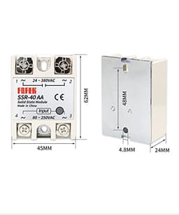 10A 25A 40A 60A AC-AC Single Phase Solid State Relay AC SSR SSR-10AA SSR-25AA SSR-40AA SSR-60AA 80-250VAC 220V to 24-380V(SSR-60AA)