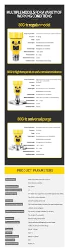 80Ghz Radar Level Sensor G1.5 DN80 Flange 0-200℃ Meter 4-20mA with DC24V Gauge Transmitter(0-10m G1.5)