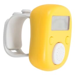 Electronic Tally Counter Ring, Yellow Plastic Manual Digital Number Counter