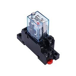 GUMMMY 12V Coil 8Pin DPDT 2 NO 2 NC Electromagnetic Power Relay 10A with Exquisite and Upscale Socket (Size : AC 12V)