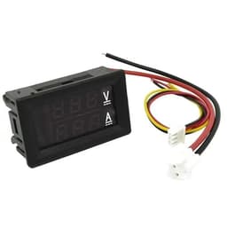 0.56'' Digital Voltmeter Ammeter DC 0-100V AC60-500V 1A 10A 50A 100A Red Blue LED Display Voltage Current Meters(Current Transformer,0-10A)