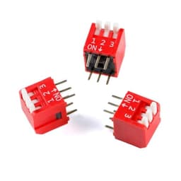 2.54mm RED DIP Side Dial Toggle Coding Switch Touch ON/Off DP 2P 3P 4P 5P 6P 8P DP-02P DP-06P DP-08P DP-4P DP-5P DP-3P 3Pcs(2P)