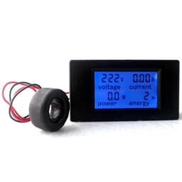 1pc AC Multifunction Voltmeter Meter Energy Power Monitor AC 80-260/100A Volt Amp Power Tester Voltmeter Ammeter Current(100A with Round Coil)