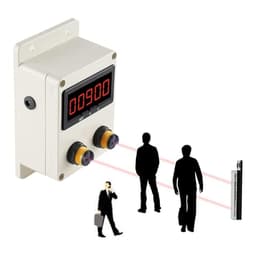 Digital People Counter with Infrared Sensor - Track Customer Traffic (0-99999 Counts), Ideal for Shopping Malls & Markets - Reflector Range Up to 6m