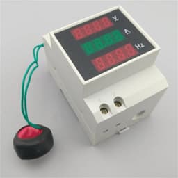 3IN1 Din Rail LED Display Voltage Current Frequency Meter 80-300V 200-450V 0-100A Voltmeter Ammeter Three in one with Extra CT(250 to 450V)