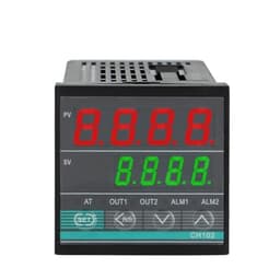 CH102 48*48mm Multy Input K E J PT100 0-10V 4-20mA PID Output SSR Relay AC 220V 24VDC 380V Power Temperature Controller(2Alarm Double Output,110-220V