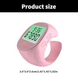 ljhnba Digital Rings Counter 5CH Accurate Count Tracking and Time Display for Mindfulness and Spiritual Activity Praying Counting Tool