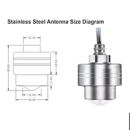 Radar Level Sensor 4-20mA RS485 Water Liquid Tank Sewage River Distance Stainless Steel PP Non-Contact Transmitter(0-10m-RS485-304SS)