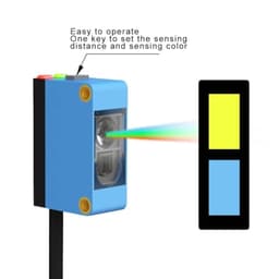 1PSC Color Mark Label Contrast Sensor 12-24V DC NPN 10mm Sensing Distance