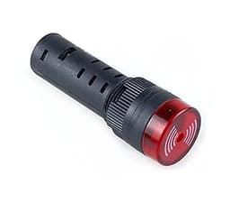 GUMMMY 10PCS Buzzer AD16-16SM 12V 24V 220V 16mm Sound and Light Flashing Buzzer Alarm AD16-16SM (Color : Red, Size : 12V)