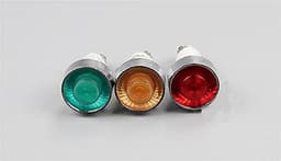 GUMMMY 1PCS PL Signal Indicator Button Switch red Green,Yellow 12V 24V/110V AC220V Opening 13.5mm (Color : Red, Size : 220V)
