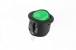 GUMMMY KCD1 Round Red,Yellow and Blue Green 3Pin SPDT ON/Off Rocker Power Switch AC 125V/10A 250V/6A with Light (Color : Red, Size : 12V)