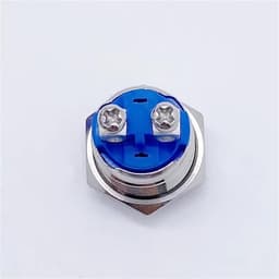 16mm Metal Push Button Switch IP65 Nickel Brass Press Self-Reset 1NO 1Pcs(Dome Head)