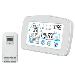 Large Screen Display Indoor And Outdoor Temperature And Humidity Meter