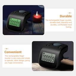 FUOYLOO Rechargeable Finger with 6-Digit Display Digital Tally Counter Ring