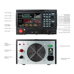Programmable DC Power Supply 120V 10A 10mV 10mA RS232 RS485 USB