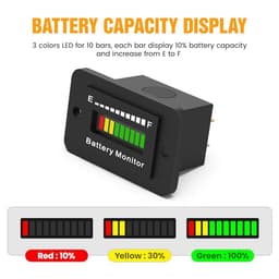 BM210 12V 24V 36V 48V 60V 72V Golf Cart Battery Meter+Automotive Timing Light 12V