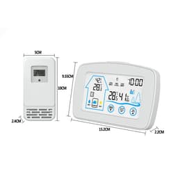 Large Screen Display Indoor And Outdoor Temperature And Humidity Meter