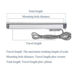 High Precision Linear Scale 5micron Encoder 100 150 200 250 300 350 400 450 500mm Optical Ruler(100mm)