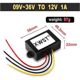 DC Stabilizer Converter 9-36V 12V 24V to 1-30A Boost Buck Power Inverter Voltage Regulator for LED(1A ABS Plastic L)