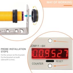 BAUSATZ 6-Digit Digital LED Counter 0-999999 Photoelectric Totalizer