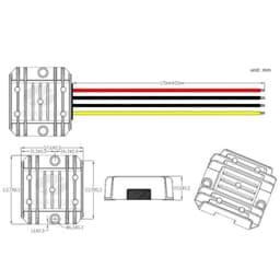 24V-60Vto12V 5A-20A Step-Down DC Converter 72V-12V Voltage Regulator Car