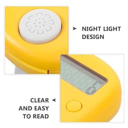 Electronic Tally Counter Ring, Yellow Plastic Manual Digital Number Counter