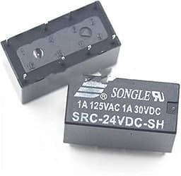 Relay 2pcs Src-05 12 24vdc-sh 5V 12V 24V Signal, Two Opening and Closing, 1A 8-pin(5VDC)