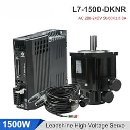 1500W 220V 9.5A AC Servo Driver L7-1500+ AC Servo Motor ACM13015H2 Encoder 17 Bit Brake Resistance Motor(L7-1500 Set)