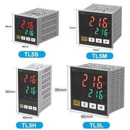 Muilt Input SSR+Relay 4-20mA Output PID Digital Display Temperature Controller Instrument 110VAC to 240VAC(48x48 SSR Relay 2ALM)
