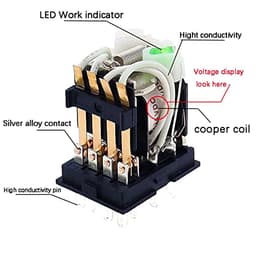 10PCS HH54P MY4NJ Plug-in Relay PYF14A DC/AC 12v 24v 36v 48v 110v 220v 5A Silver Contact 14pins 4PDT rele Socket