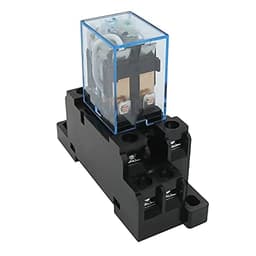 GUMMMY 12V Coil 8Pin DPDT 2 NO 2 NC Electromagnetic Power Relay 10A with Exquisite and Upscale Socket (Size : AC 12V)
