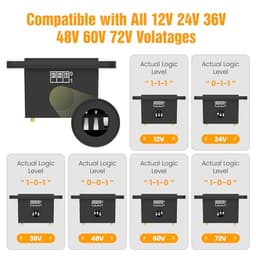 BM210 12V 24V 36V 48V 60V 72V Golf Cart Battery Meter+Automotive Timing Light 12V