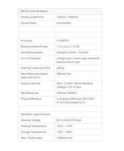 Linear Wire Encoder SM-S-P Output Draw Displacement Sensor(SM-S-100mm -P)