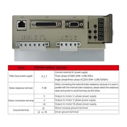 T3L-L20F L30F 220V AC 50 60Hz Input 10A 15A Servo Driver with RS485 Feedback for 600w 750w 1Kw 1.5Kw 2Kw 3.8Kw CNC Motor(T3L-L30F-RABF 15A)