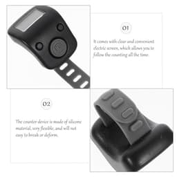 Yardwe Rechargeable Silicone Finger Counter with Precise Counting and Sturdy Design, Small Electronic Digital Ring Counter for Training Activities