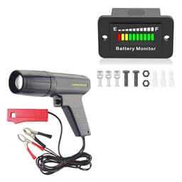BM210 12V 24V 36V 48V 60V 72V Golf Cart Battery Meter+Automotive Timing Light 12V
