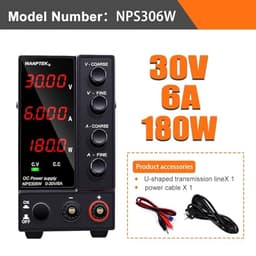 1PCS Laboratory Power Supply Adjustable 30V 10A 60V 5A Regulated Stabilizer Switching Lab Bench Power Supply(NPS306-4 Digit)