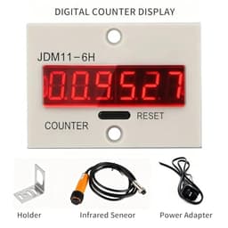 BAUSATZ 6-Digit Digital LED Counter 0-999999 Photoelectric Totalizer