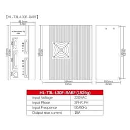 T3L-L20F L30F 220V AC 50 60Hz Input 10A 15A Servo Driver with RS485 Feedback for 600w 750w 1Kw 1.5Kw 2Kw 3.8Kw CNC Motor(T3L-L30F-RABF 15A)