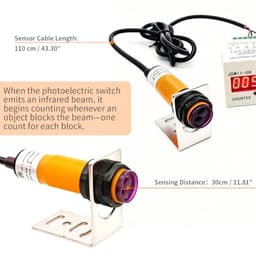 BAUSATZ 6-Digit Digital LED Counter 0-999999 Photoelectric Totalizer
