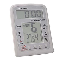 KT201 Digital LCD Thermometer Hygrometer Electronic Temperature Humidity Meter Weather Station Indoor Outdoor Tester Alarm Clock