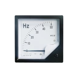6C2-Hz DC Frequency Meter 0-50Hz 0-60Hz /DC10V Sensor Excitation Voltmeter Square Pointer Voltage 80x80mm 1Pcs(0-60Hz(DC10V))