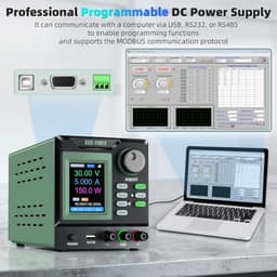 NICE-POWER 30V 5A Linear DC Power Supply, Programmable Precision Variable Bench Power Supply, Low Ripple & Low Noise Regulated Lab Power Supply with