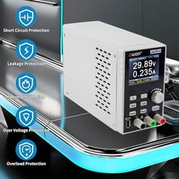 OWON Lab Power Supply (0-30V 0-10 A), Programmable 200w Bench DC Power Supply with 2.8inch LCD Display and Output Enable/Disable Button SPE3102
