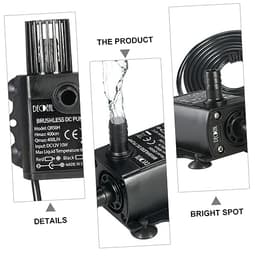 12V DC Brushless Water Pump, Submersible Fountain Pond Circulator