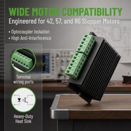 Black Tb6600 Stepper Motor Driver Module for 42 57 and 86 Motors