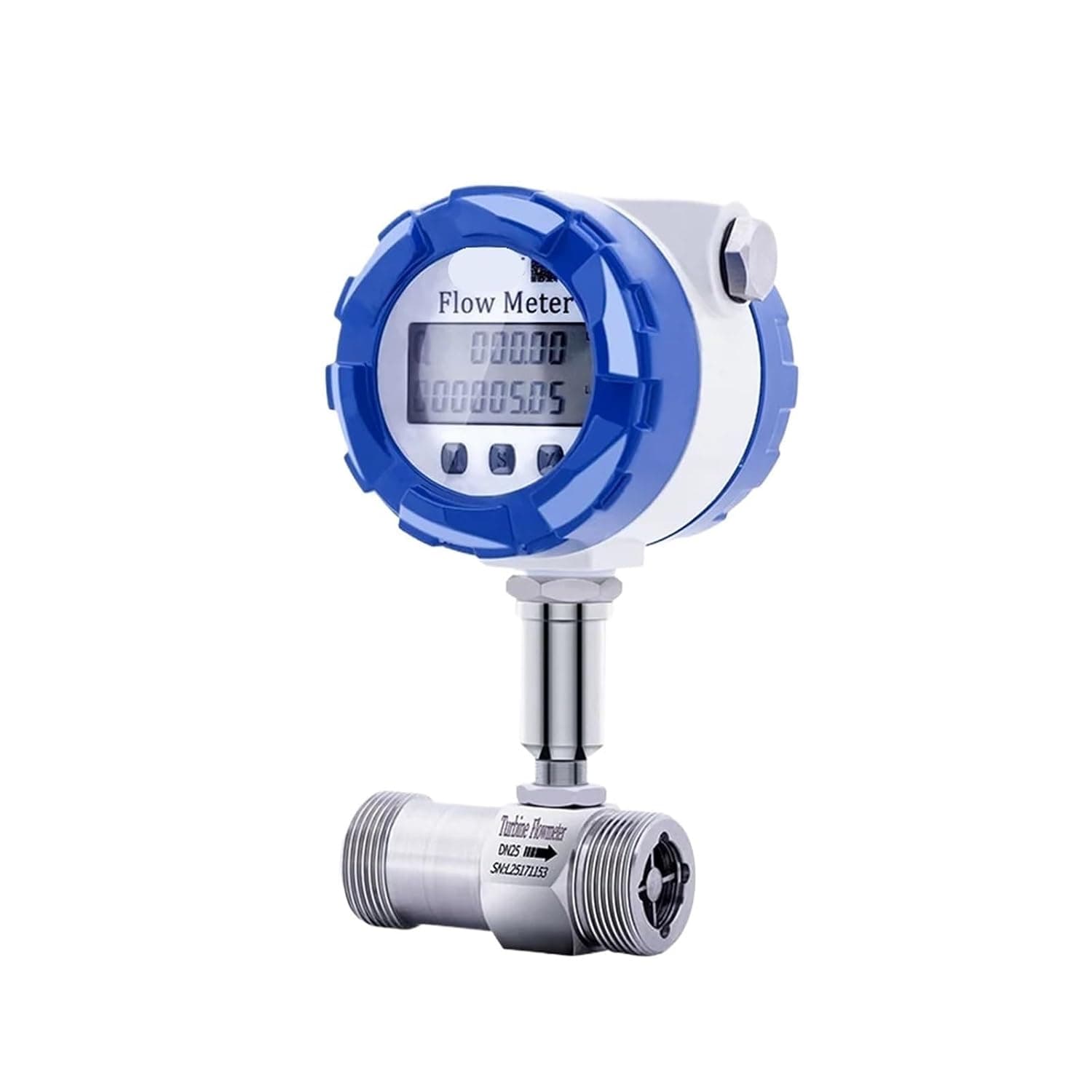 Digital Flowmeter Water Flow Meter 4-20mA RS485 Signal Sensor